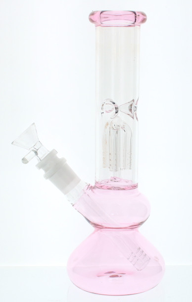 9.5 inch Small Water Pipe with Tree Perc - Pink