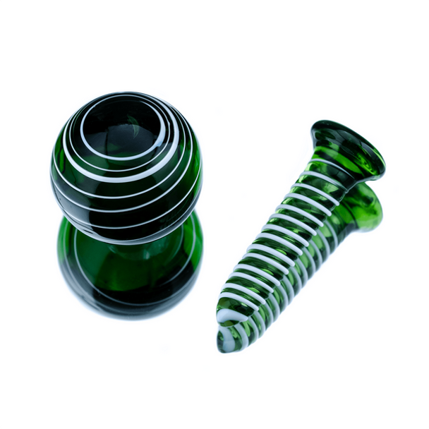 Terp Slurper Screw Set: Green Swirl