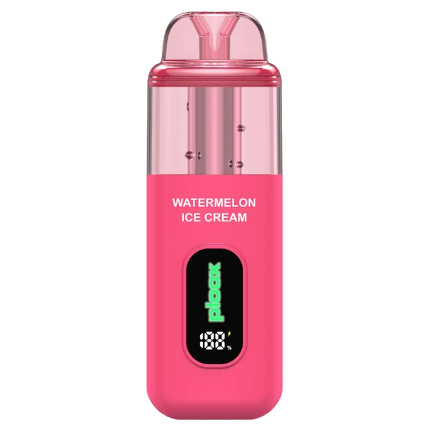 Ploox Hookah Pen XS: Watermelon Ice Cream - Nicotine Free 25000 Puffs