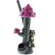Wood Finish Ceramic Hand Made Handheld Pipe Mushroom Frog