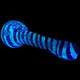 3" Spiral Glow In Dark Frit Work Hand Pipe