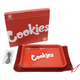 Glow Tray x Cookies LED 7 Color 11 x 8 Rolling Tray & 4 Level Grinder Gift Kit - Red