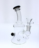 6" Glass Water Pipe Banger Hanger Dab Rig / Bong - Black