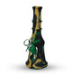 8" Black & Army Green Liberty Bell Hybrid Glass Silicone Bong