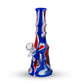 8" Red, White, and Blue Liberty Bell Hybrid Glass Silicone Bong