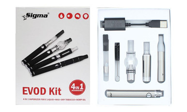 Sigma EVOD Kit 4 in 1 Oil/Wax Vaporizer Chrome - HookahTown.com