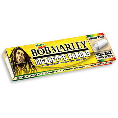 Bob Marley Pure Hemp King Size Combo Rolling Paper - 33 with Tips - HookahTown.com Bob Marley Pure Hemp King Size Combo Rolling Paper - 33 with Tips - HookahTown.com