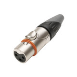HICON XLR 3-pol honkontakt MARLIN, kabel, nickel