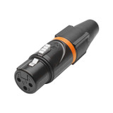 HICON XLR 3-pol honkontakt, kabel, nickel