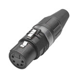 HICON XLR 5-pol honkontakt PRO+, kabel, nickel