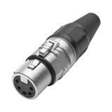 HICON XLR 5-pol honkontakt PRO+, kabel, nickel