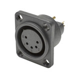 HICON XLR 5-pol honkontakt MARLIN, panel, nickel