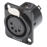 HICON XLR 5-pol honkontakt, panel, nickel