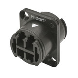 HICON Fiber quad-LC chassiuttag hona, D-storlek