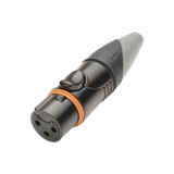HICON XLR MARLIN kabelkontakt 3-pol hona, svart