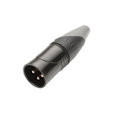 HICON XLR MARLIN kabelkontakt 3-pol hane, svart