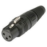 HICON DMX-terminering 110 Ω, XLR 3-pol hona, svart
