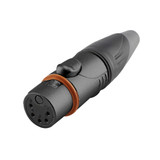 HICON XLR MARLIN kabelkontakt 5-pol hona, svart
