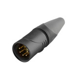 HICON XLR MARLIN kabelkontakt 5-pol hane, svart