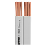 SC-Tribun Flat-Design högtalarkabel 2×4,0 mm² (vit, platt)