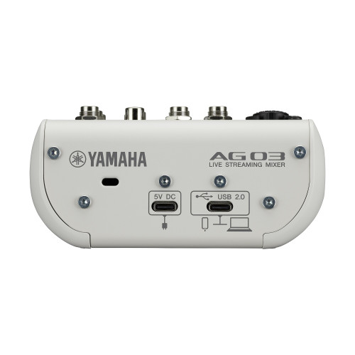 Yamaha AG03MK2W baksida/anslutningspanel