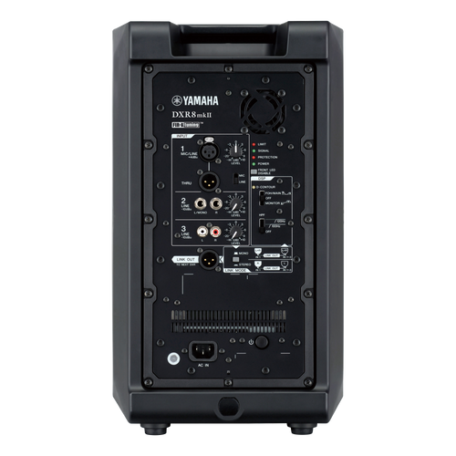 DXR8MK2, 8" 2-way Powered Loudspeaker. 48-bit digital sound processing.
