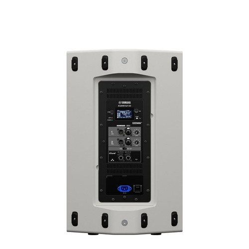 DZR12DW, 2-way powered loudspeaker with a 2" HF and a 12" LF. Dante version. White version.