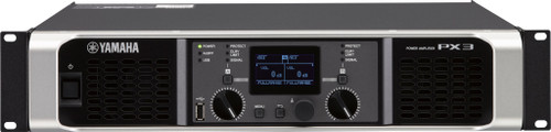 PX3, 2x 500W at 4Ω. PEQ, crossover, filters, delay, and limiter functions.
