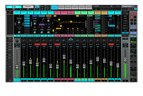 eMotion LV1 Live Mixer – 64 Stereo Channels
