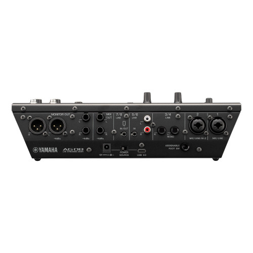 Yamaha AG08BL baksida/anslutningspanel