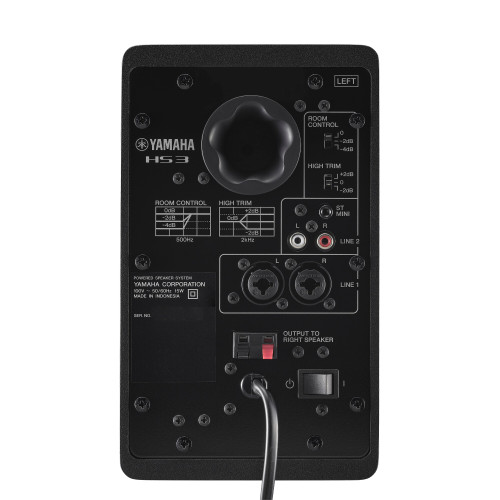 Yamaha HS3 baksida/anslutningspanel