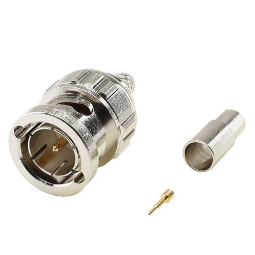 HICON BNC 0.4/1.9 75 Ω crimpkontakt hane, rak