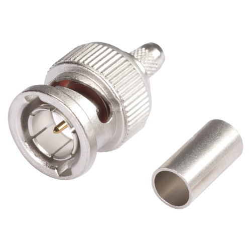 HICON BNC 0.6/2.8 75 Ω crimpkontakt hane, rak