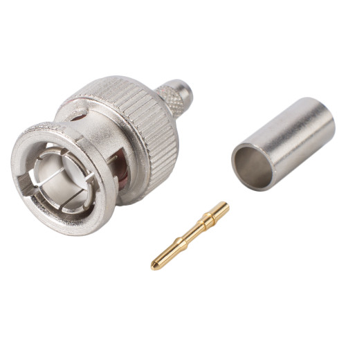 HICON BNC 0.6/2.8 75 Ω crimpkontakt hane, rak