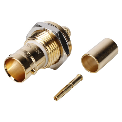 HICON BNC 0.8/3.7 75 Ω crimpkontakt hona, rak