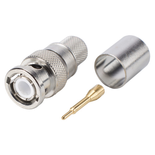 HICON BNC 50 Ω crimpkontakt, rak