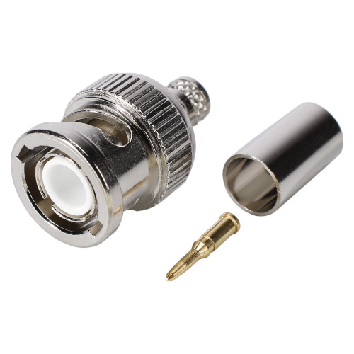 HICON BNC 75 Ω crimpkontakt hane, rak