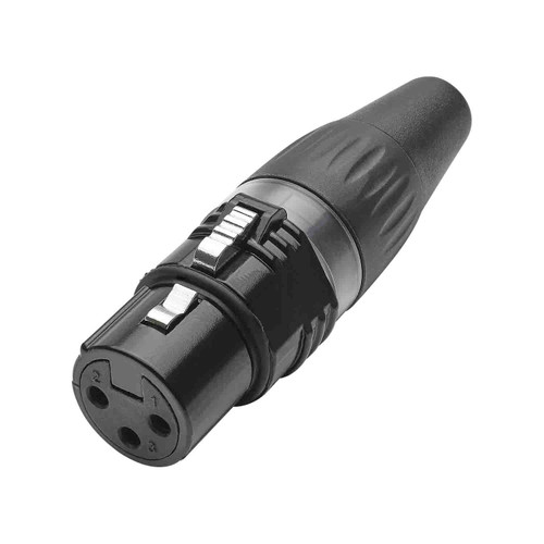 HICON XLR 3-pol honkontakt BASIC, kabel, guld