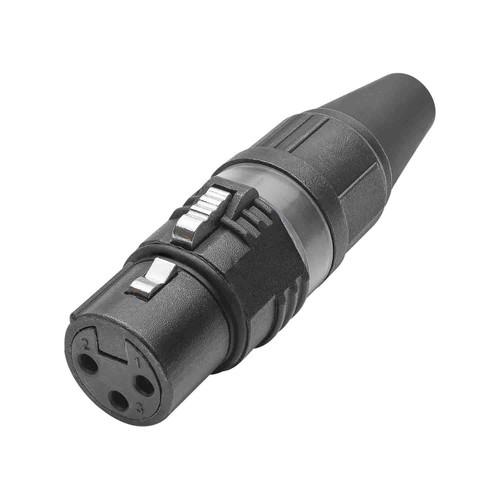 HICON XLR 3-pol honkontakt PRO+, kabel, guld