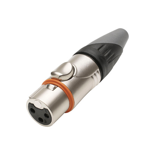 HICON XLR 3-pol honkontakt MARLIN, kabel, nickel