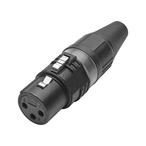 HICON XLR 3-pol honkontakt PRO+, kabel, nickel