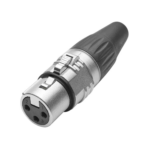 HICON XLR 3-pol honkontakt BASIC, kabel, nickel