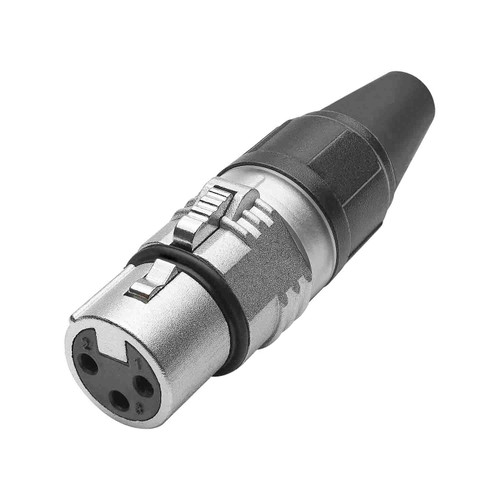 HICON XLR 3-pol honkontakt PRO+, kabel, nickel
