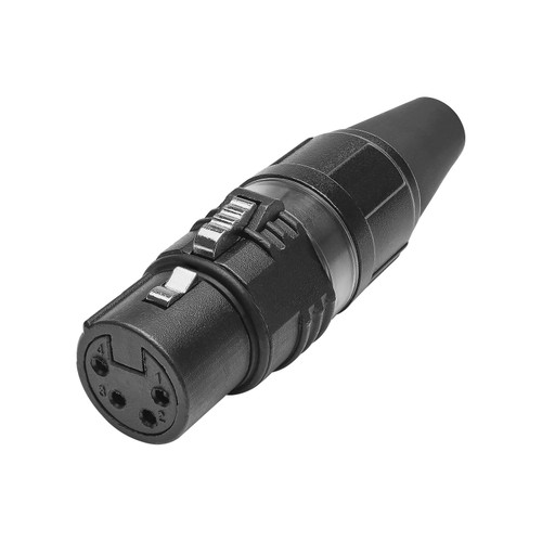 HICON XLR 4-pol honkontakt, kabel, guld