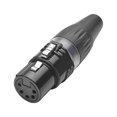HICON XLR 5-pol honkontakt BASIC, kabel, guld