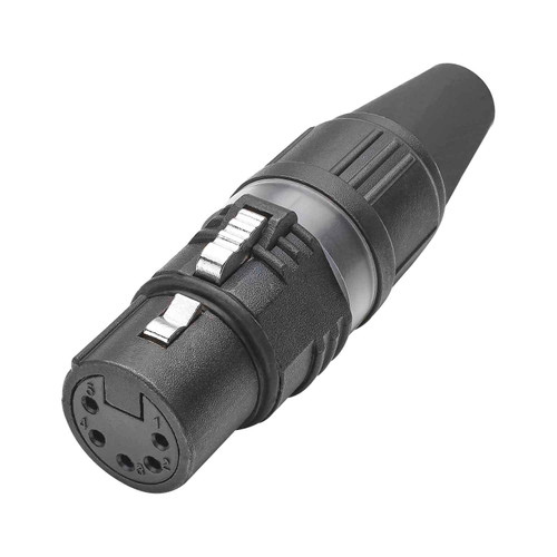HICON XLR 5-pol honkontakt, kabel, guld