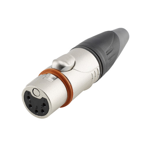 HICON XLR 5-pol honkontakt MARLIN, kabel, nickel