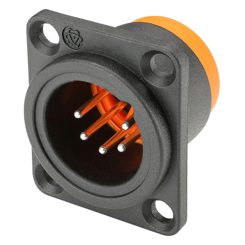 HICON XLR 5-pol hankontakt MARLIN, panel, svart