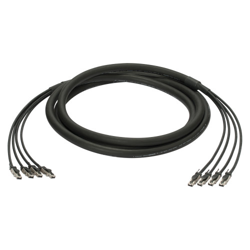 SC-Multicore Mercator 4 (4× CAT.7) nätverksmultikabel, 4× HIROSE RJ45