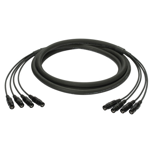 SC-Multicore Mercator 4 (4× CAT.7) nätverksmultikabel, 4× RJ45, HICON etherCON-kåpa